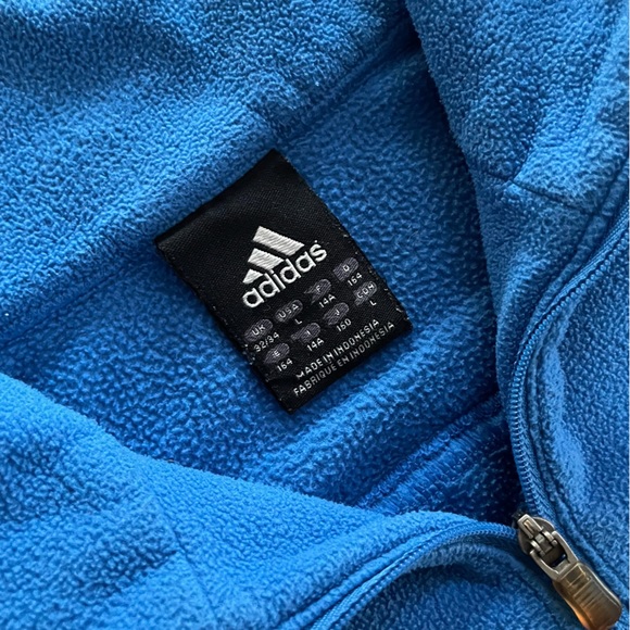 Blue Adidas 1/4 Zip Pullover - Picture 4 of 5